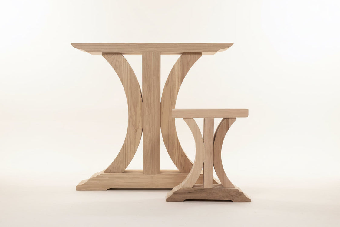 Crescent Trestle Bench Set (Subscription)