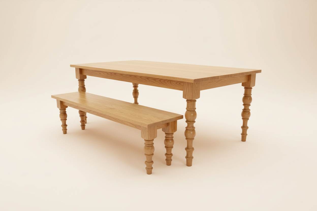 Modern Chunky Bench Leg